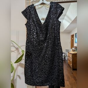 Elegant Black Sequin Dress